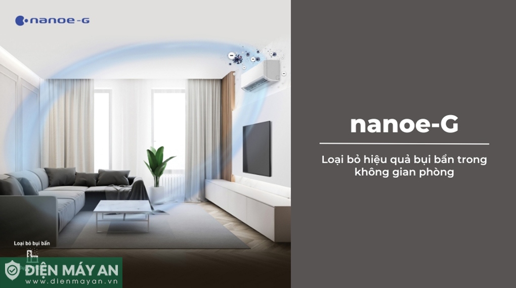 Công nghệ nanoe-G loại bỏ hiệu quả bụi bẩn 